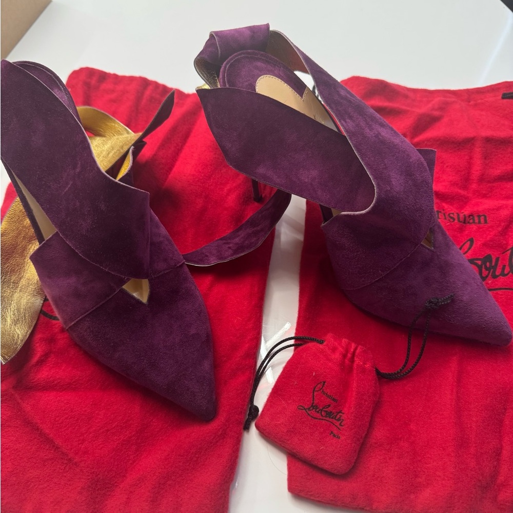 Christian Louboutin Burgundy Heeled Boots - Picture 3 of 13